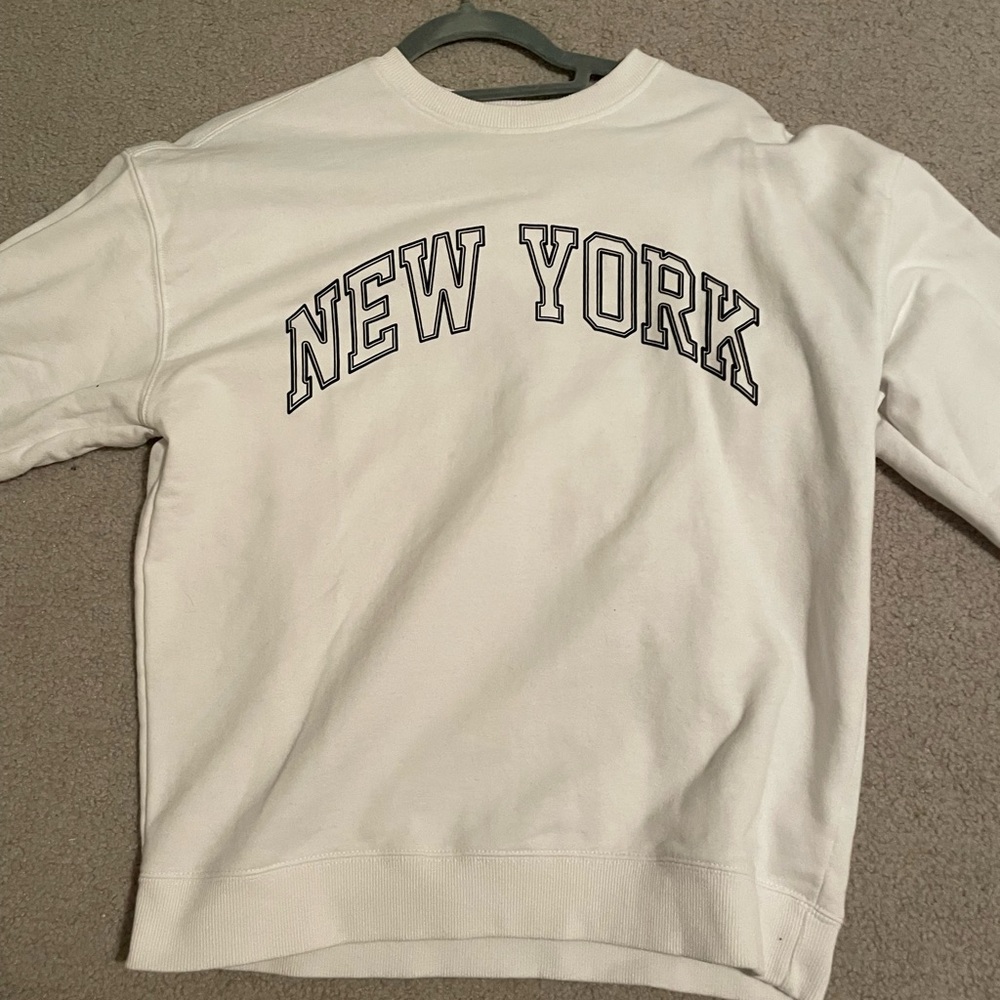 Garage white New York crewneck XS
